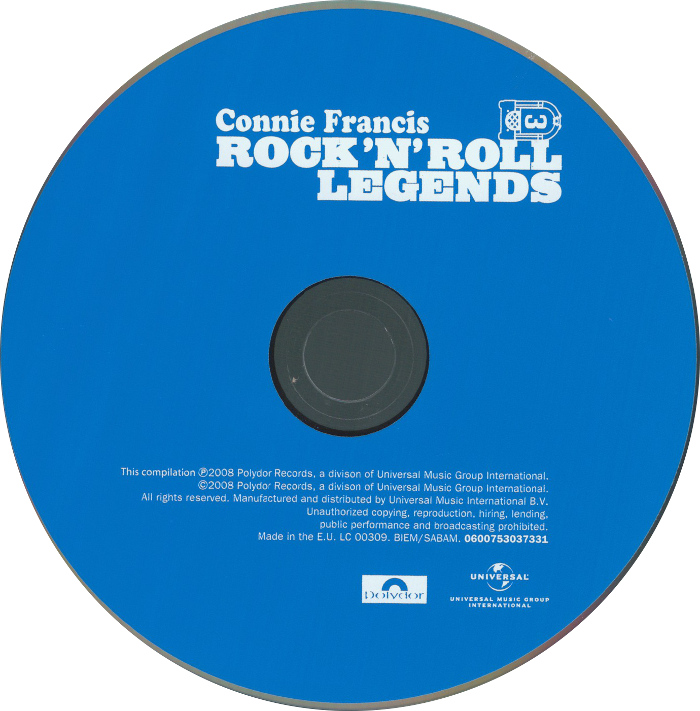 Connie Francis  Rock N Roll Legends : CD